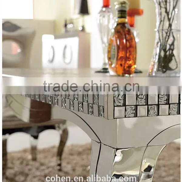 Unique Design Modern Stylish Rectangular Dinning Table With Stainless Steel Leg AH105 photo-2