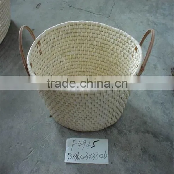 Linyi County Lucky Weave Crafts Dried Corn Husks Knitting Gift Basket photo-2