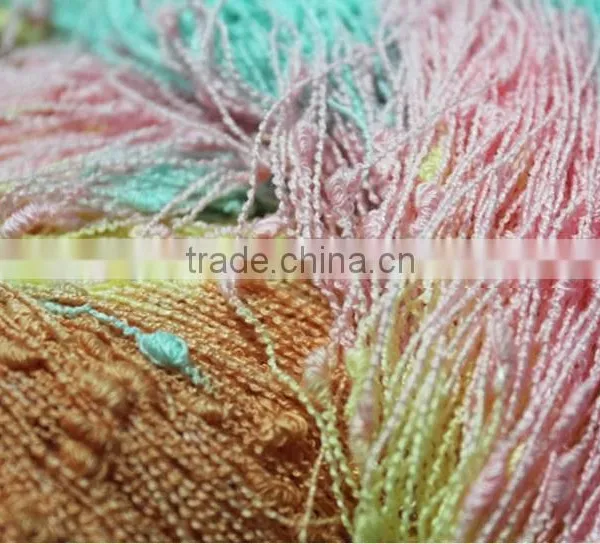 Acrylic Polyamide Blended Knot Fancy Yarn For Weaving photo-4