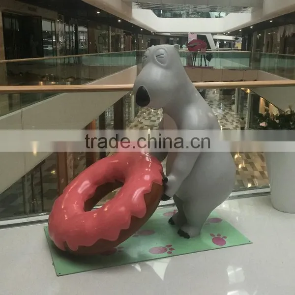 Fiberglass Bear Statue Sculpture With Candy photo-3