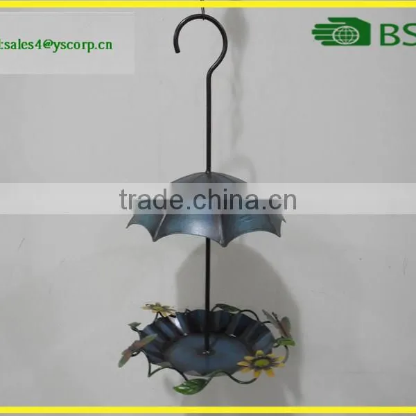 Umbrella Shape Hanging Metal Bird Feeder Window Bird Feeder photo-2