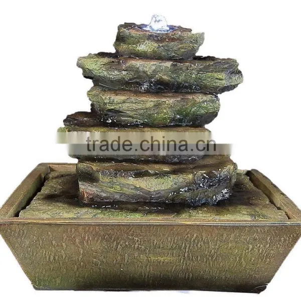 Cascading Rocks Tabletop Fountain With LED Lights photo-2