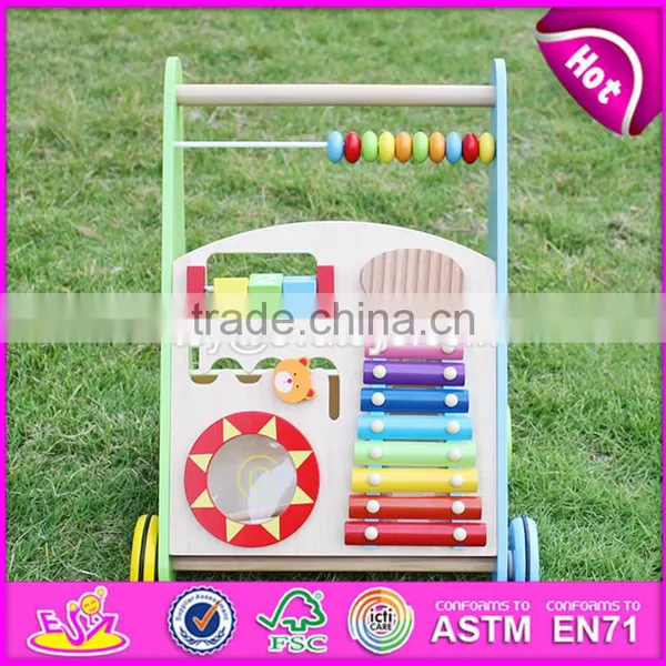 Wholesale Best Design Multi Push Along Wooden Baby Walking Toys W08J001 photo-3