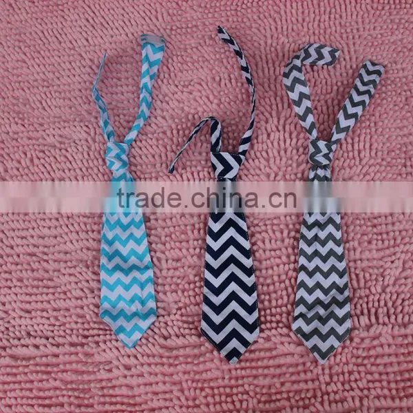 Hot Sale Latest Fashion Confortable Satin Baby Chevron Tie Boys Kids Wedding Print Neckties Cheap Baby Boys Party Ties photo-5