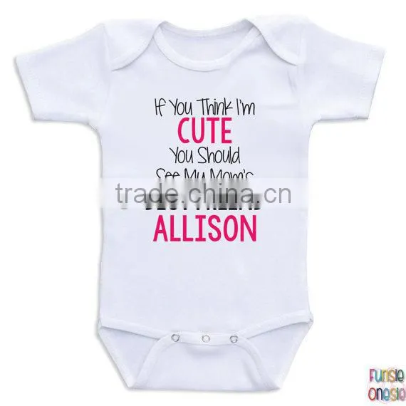 2017 Newborn Baby 100% Cotton Clothes Baby Infant Cartoon Printed Rompers Customized T Shirt For Baby Kids photo-3