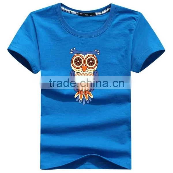 2015 High Qaulity Cute Owl Pattern Boys T-Shirt Wholesale photo-3