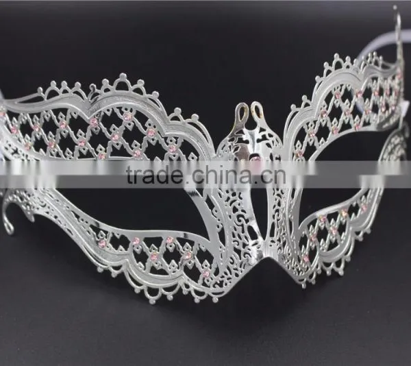 Metal Italy Venetian Mask Masquerade Rhinestones Filigree Vampire Diaries photo-3