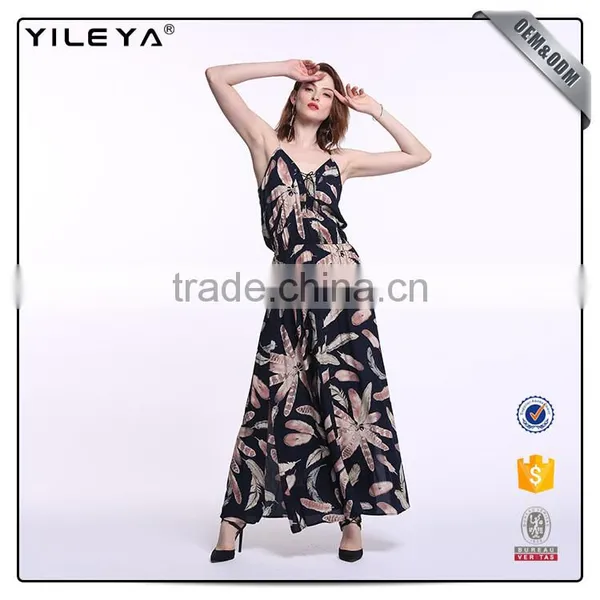 Spaghetti Strap Maxi Women Summer One Piece Dress,summer Floral Dresses for Mature Women photo-2