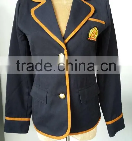 Formal Navy Blue Korea Style High School Uniform Jacket