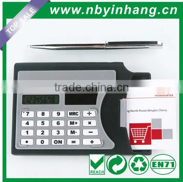 Name Card With Pen Mini Slim Card Solar Power Pocket Calculator XSDC0121