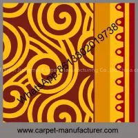 New Zealand Wool Jacquard Flower Cut Loop Machine Made Floor Carpet photo-3