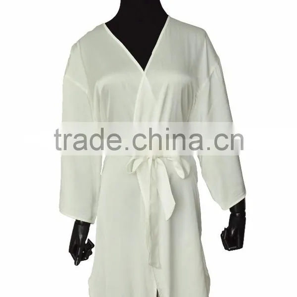 2017 New Style White Matte Kimono Chiffon Robe photo-3