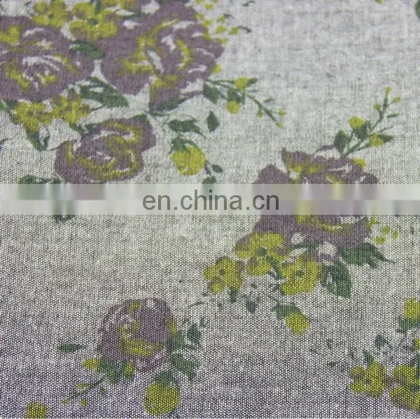 100 Cotton Denim Fabric/floral Pattern Design Printed photo-2