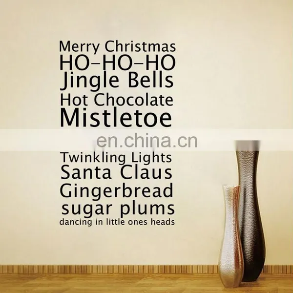 Merry Christmas English Blessing Wall Glass Decor Stickers photo-3