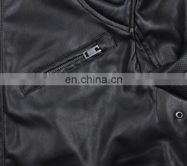 2017 Winter Handsome Quilted Leather Motorcycle Jacket Men photo-5