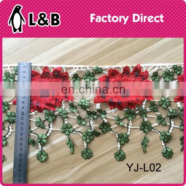 New Design Hot Sale Polyester Material Multicolor Flower Trim for Decoration photo-3