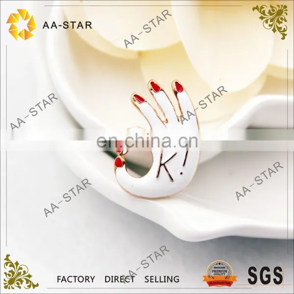The Gesture of "OK"pattern Custom Metal Pin Badges for Decoration