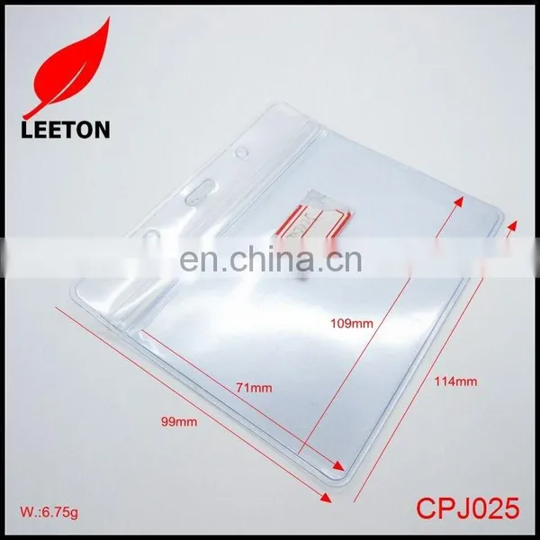 Factory Supply Good Quality Clear PVC Name Badge Holder