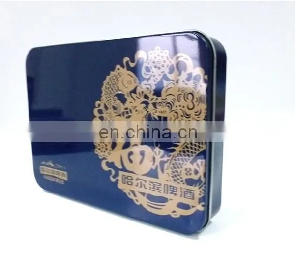 Flat Rectangualr Cake/biscuit Gift Packaging Metal Tin Box Container photo-5