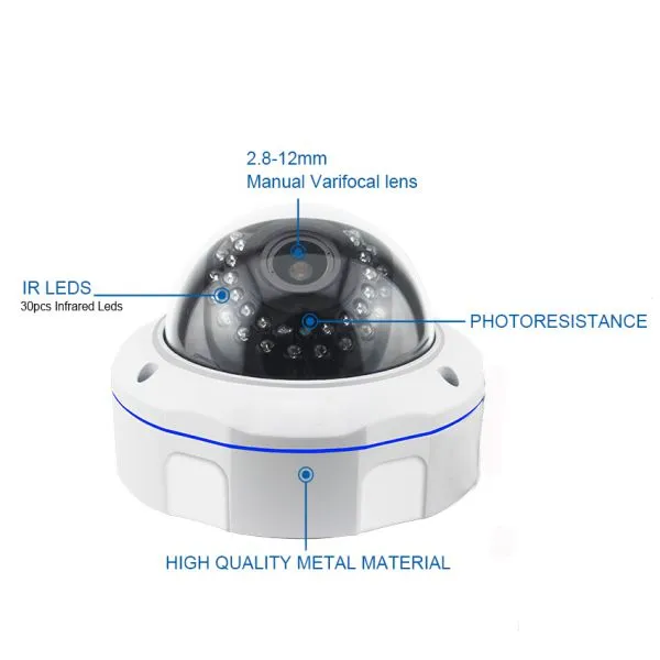 Wdm New CCTV 4K 12MP Ultra HD Security Video Surveillance IR Dome IP Camera photo-3