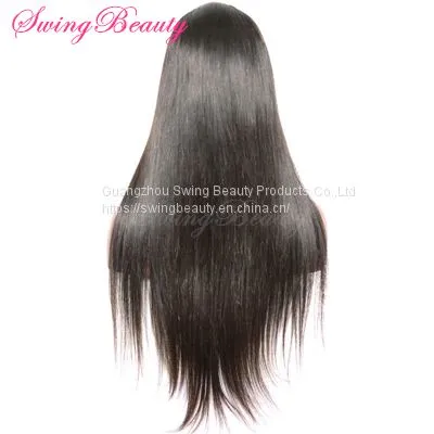 100% Natural Human Hair Wig Full Handmade Lace Wig Cap Straight Hairs photo-3