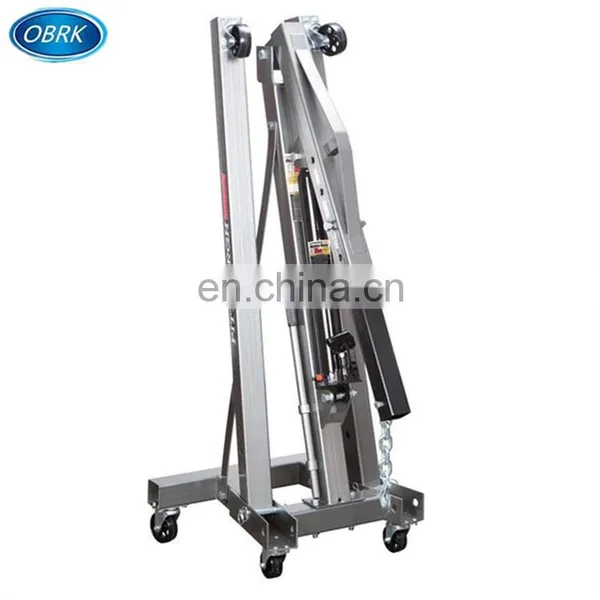 Small Portable Manual Foldable Shop Arm Crane/Hydraulic Shop Lift Crane photo-3