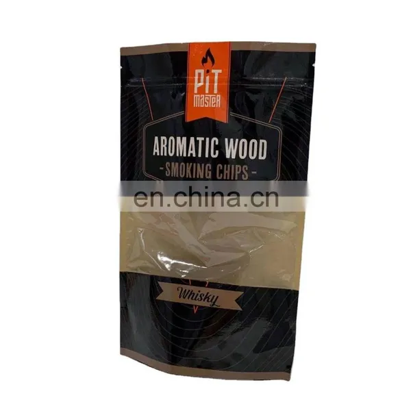 Wholesale Price Custom Logo Matte Clear Barrier Stand up Pouch Zipper Paper Bag Coffe Window With photo-2