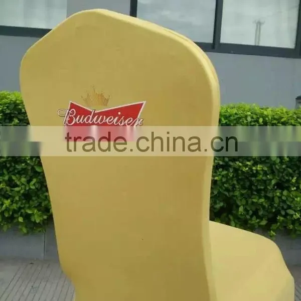 Logo Print Luggage Spandex Chair Cover Wedding photo-2