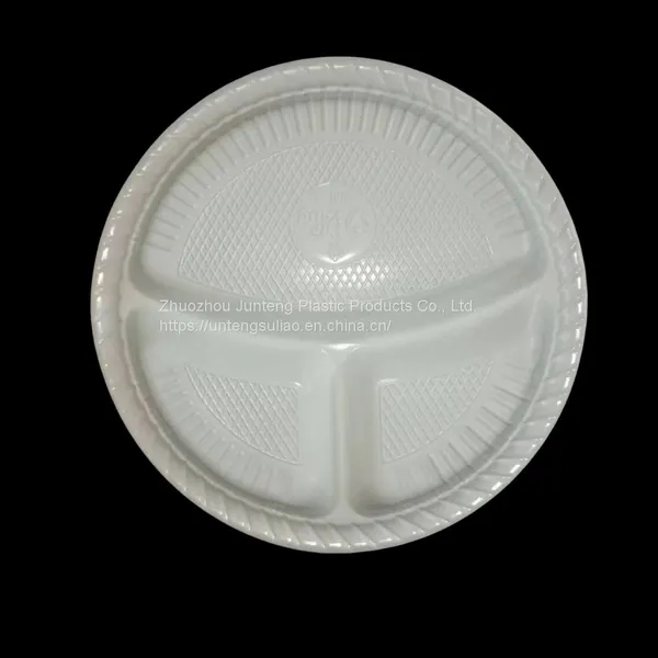 Wholesales 10 Inch 3-Compostable Round PP Plastic Plates Disposable Dinner White Party Dish photo-4
