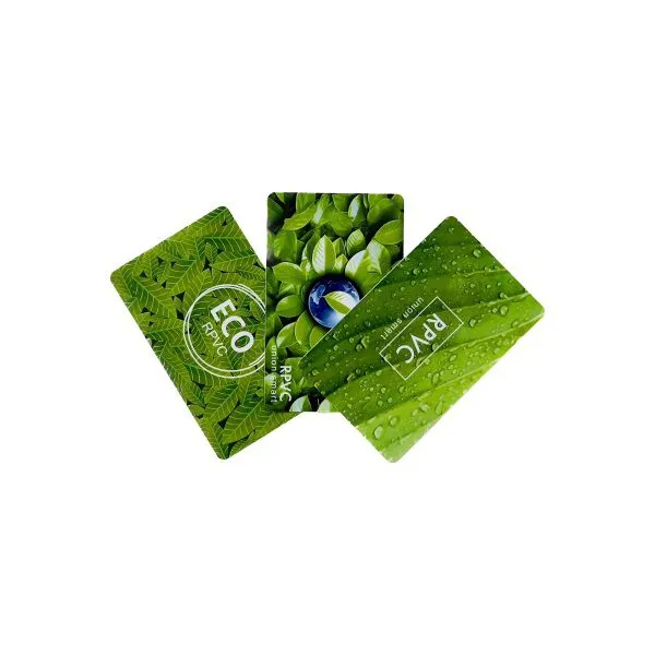 100% Recycled Eco-friendly Recycling Plastic R-PVC Card Recycled PVC Smart Card Contactless NFC Chip photo-2