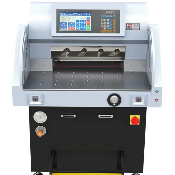 Shanghai Xiangbao XB-AT652-09EP Dual Hydraulic Heavy Duty Paper Cutting Machine (with Blowing Steel Balls Platform) photo-2