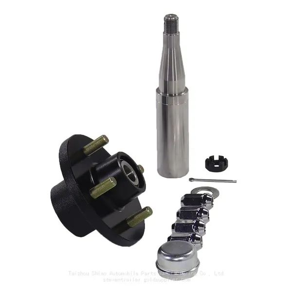 2000 Lb, 4‑Hole | Trailer Chassis Hub, Axle Spindle, Axle Assembly, Rear Axle Hub End For Towable RV, Light-Duty Trailer, Food Camping Trailer photo-3