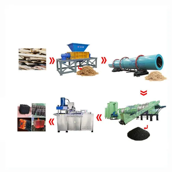 Wood Timber Charcoal Making Machine Fast Burning Magic Charcoal Manufacturing Plant EPC