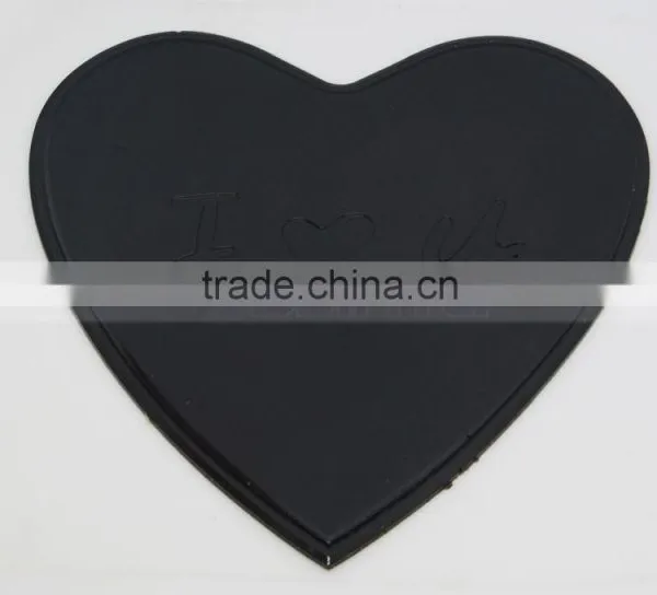 Black Color, Magic PU Gel Material Heart Shape Sticky Pad photo-6