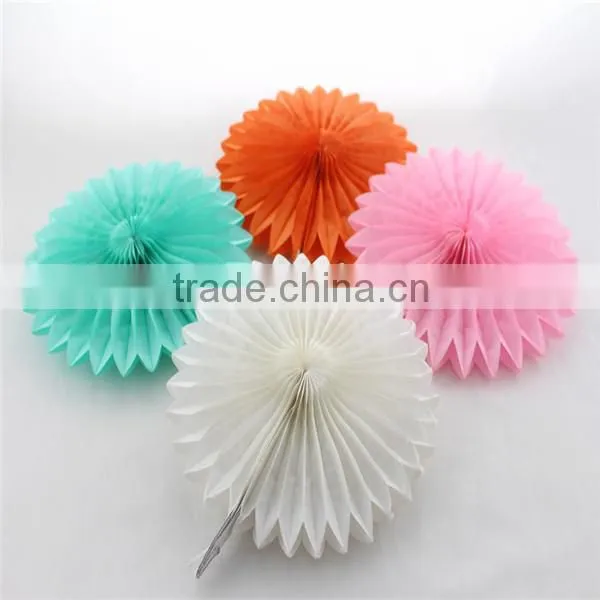 Food Grade Tissue Round Paper Fan for Party Decoration photo-4