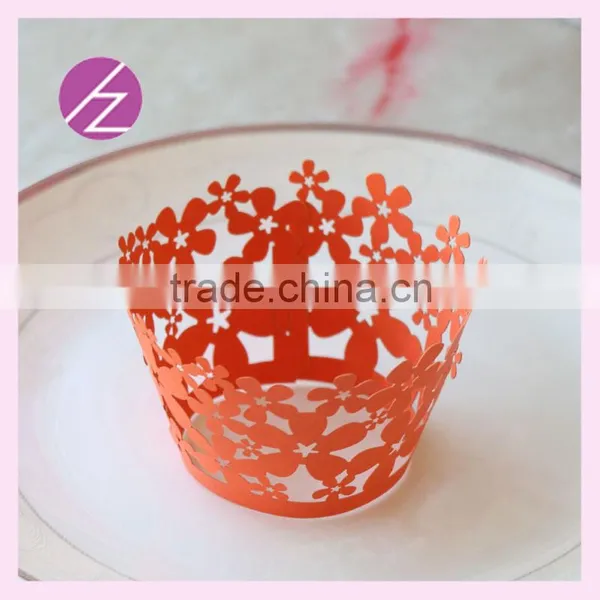 Wholesale 2016 New Design Laser Cut Wedding Party Favor Cake Wrappers for HALLOWEEN With Beautiful Orange photo-5