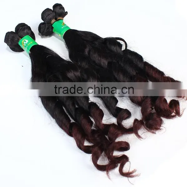 Hot China Factory SPRIAL CURL 3 Bundles Red Brazilian Hair Weave photo-2
