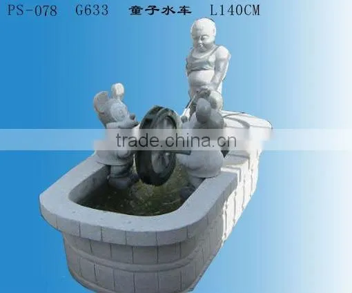 Hand carved granite fountain