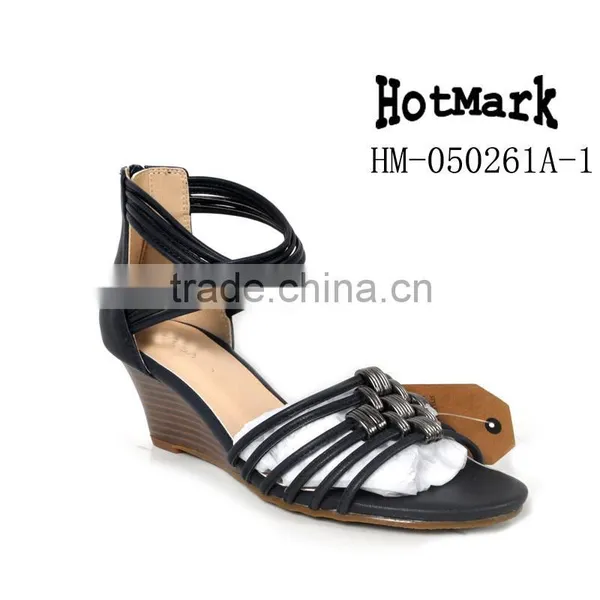 Toe Quality Made in China Casual Woman Sandal New Design Women Shoes With Bow Charming Lady Shoes 2015