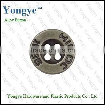 Alloy Button With 4 Holes