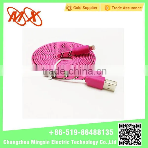 OEM 1M Fabric Braided USB Data Charger Cable for Iphone5/5S /6 /6s 6Plus Nylon Cord photo-4