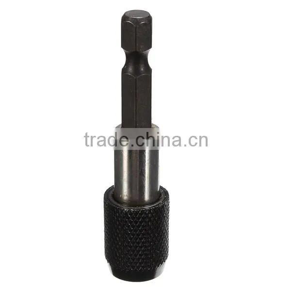 Black 1/4 Hex Shank Quick Release Electric Drill Magnetic Screwdriver Bit Holder 60mm photo-4