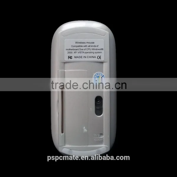 White Color Gloosy Finish Flat 2.4ghz Usb Wireless Optical Mouse Driver for Laptop and PC photo-6