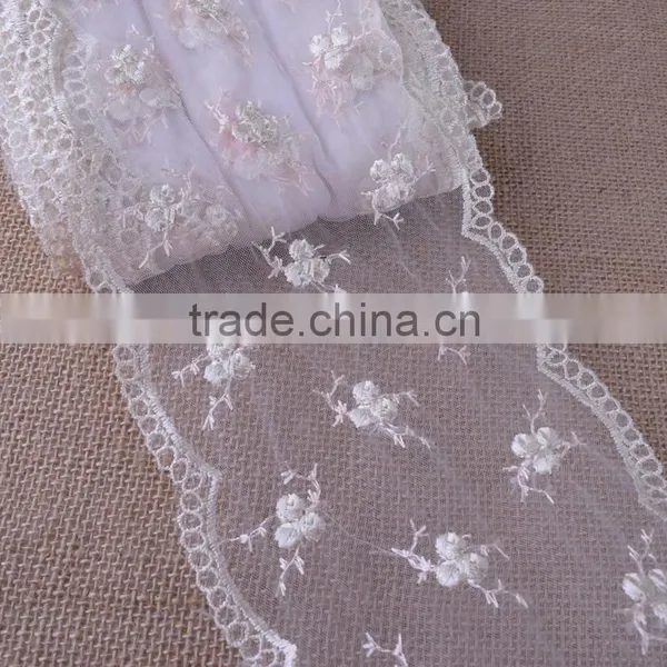 New Embroidery Bridal Lace Trimming Hot Sell Five Color in Stock Wide:15cm photo-2