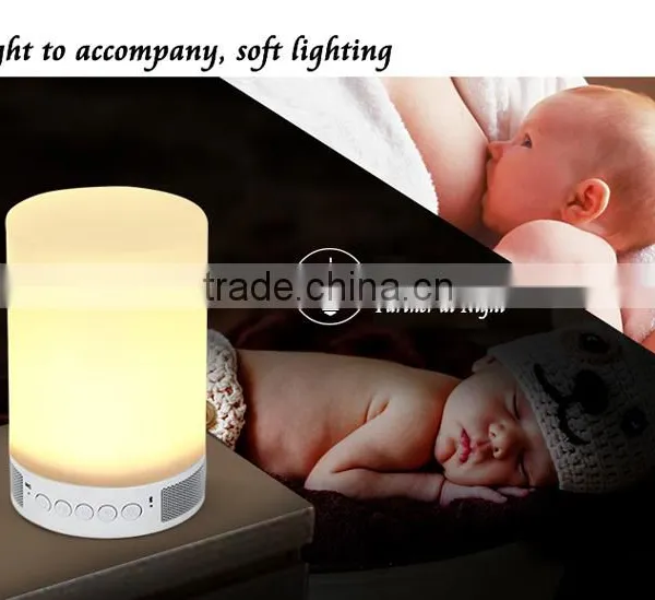 New Gift Portable Led Lamp Bluetooth Mini Wireless Speaker With Alarm tf Card Time Setting photo-5