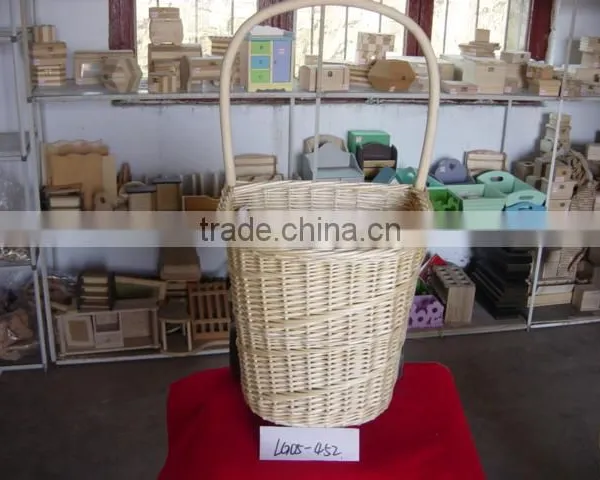 White Wicker Handmade Round Flowers Fruits Bread Picnic Gift Basket Cheap Wicker Basket Quality Choice photo-5