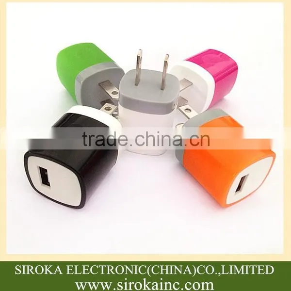 Mobile Phone Accessories US Plug 1A/1.5A USB Travel Charger Customized Colors USB Wall Charger for IPhone IPad Table PC photo-5