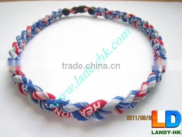 Triple Braided Titanium Cheap Sports Custom Titanium Rope Necklace photo-4