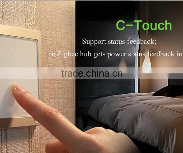 wireless US/ EU standards Modern tempered glass 3 gang 1way White Wall Electric Smart Touch Switch