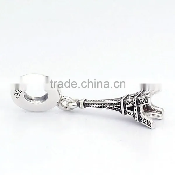 Eiffel Charm Bracelet Plated in 925 Sterling Silver Charm Wholesale photo-3